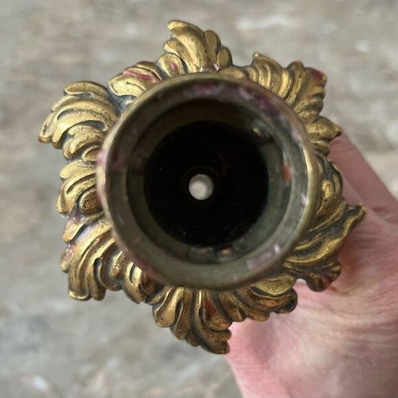 Beautiful vintage bras and glass candleholder stick; elegant and classy, 7 x 4” - Picture 6 of 6